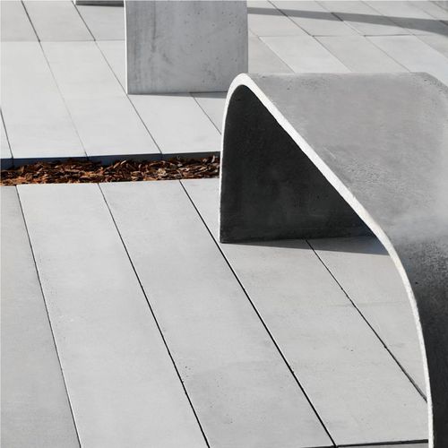 Lajota em concreto - LONGER  - Modern Line - para ambiente externo / para pátio / lisa