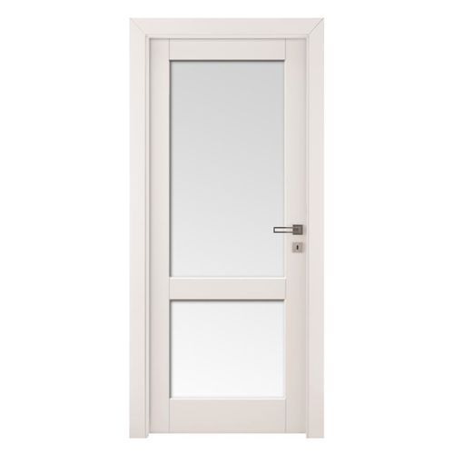 Porta interna - FOILED BIANCO NEVE - Invado Sp. z o.o. - em MDF / de abrir / com vidro