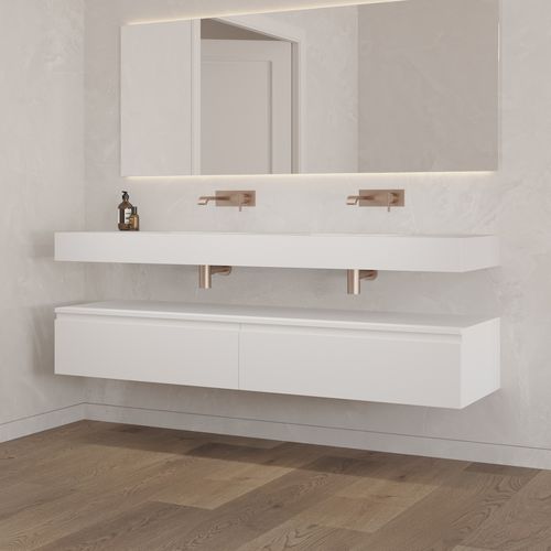 Móvel de banheiro contemporâneo - GAIA CLASSIC 2AL - Riluxa - da linha residencial / em MDF / laqueado