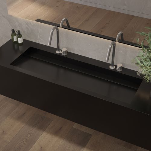 Cuba suspensa - CASSIOPEIA PLUS DEEP - Riluxa - em Corian® / com tampo / por medida