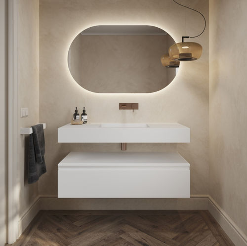 Móvel de banheiro contemporâneo - GAIA CLASSIC - Riluxa - da linha residencial / em madeira / laqueado