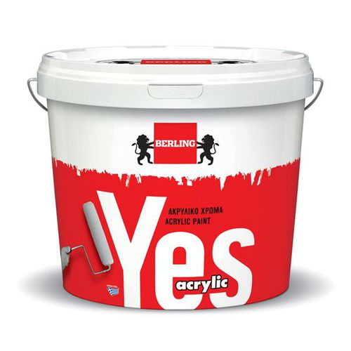 Tinta decorativa - YES 100% ACRYLIC PAINT - Berling Paints - para ambiente externo / para ambiente interno / para parede