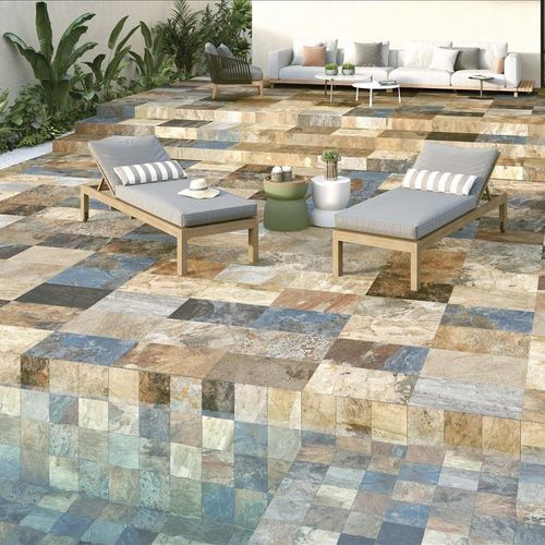 Placas de revestimento em grés porcelanato - ILAB - STN - fosca / para ambiente interno / para beira de piscina