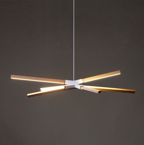 Luminária técnica pendente - SKY BANG - Stickbulb - de LED / em madeira