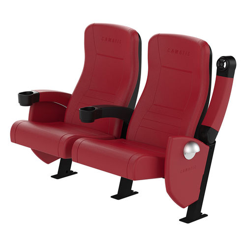 Poltrona de cinema em tecido - ACTIVA FIXED  - Camatic Seating - em couro / da linha comercial / vermelha