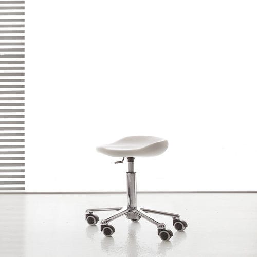 Banqueta de trabalho contemporânea - EASY - VISMARA Beauty&Spa Design - em poliuretano / com base em aço / com base em aço cromado