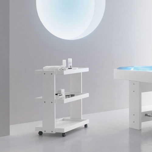 Mesa gueridon contemporânea - OBORO - VISMARA Beauty&Spa Design - em bétula / com base em madeira / retangular