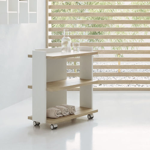 Mesa gueridon contemporânea - LIVING - VISMARA Beauty&Spa Design - em madeira / com base em madeira / retangular