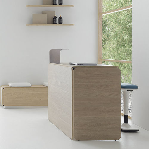 Balcão de recepção em carvalho - NAT 16/9 - VISMARA Beauty&Spa Design - para salão de beleza