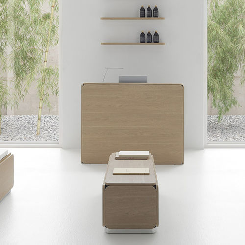 Balcão de recepção em laminado melamínico - NAT - VISMARA Beauty&Spa Design - em carvalho / para salão de beleza