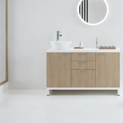 Gabinete de banheiro de piso - ET-NO SERIES - VISMARA Beauty&Spa Design - em carvalho / em wengé / em lariço