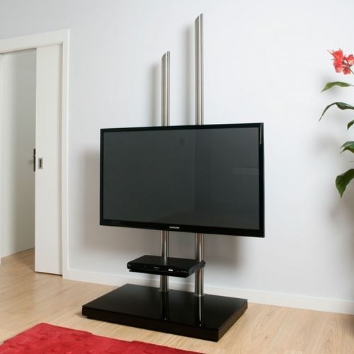 Suporte de piso para TV contemporâneo - SP NIGRO - SERI STYLU - com suporte para leitor de DVD / com ocultação de cabos / com prateleiras