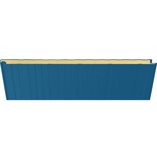 Painel sanduíche para fachada - 4000 AZUL LAGO - HIANSA PANEL S.A - para telhado / para parede / face em aço