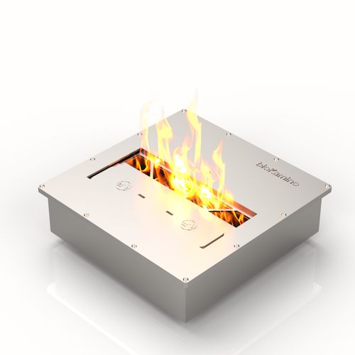 Queimador a bioetanol em aço inoxidável - BR300Q - bioKamino - quadrado / contemporâneo / de embutir