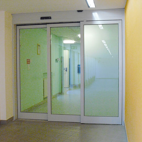 Porta interna - HB-TAITS2 - Label S.p.A. - em aço inoxidável / telescópica / com vidro