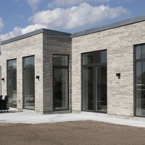 Tijolo aparente em clínquer - RT 553 - Randers Tegl A/S - para ambiente externo / colado / contemporâneo