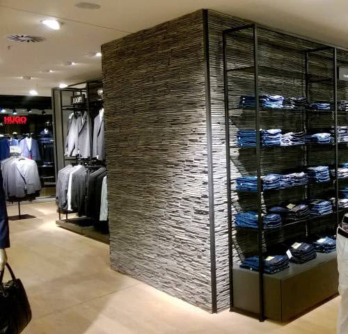 Placa de revestimento aparente em pedra reconstituída - MONTE NEGRO - Wild stone - para ambiente interno / para área externa / texturizada