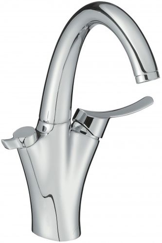 Misturador bicomando de bancada - CARAFE: E18865 - JACOB DELAFON - em metal cromado / para cozinha / 1 furo