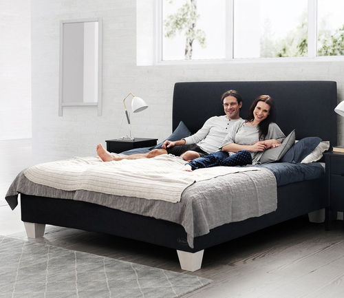 Cama de casal - AMBASSADOR NORDIC SEAMLESS - Jensen - contemporânea / estofada / com cabeceira