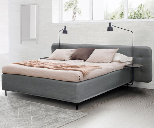 Cama de casal - AMBASSADOR NORDIC LINE - Jensen - contemporânea / estofada / com cabeceira