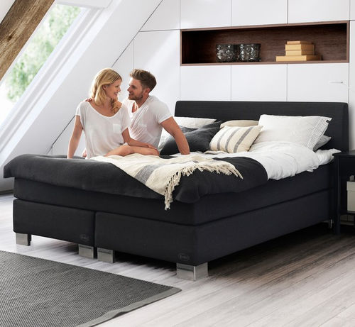 Cama de casal - DIPLOMAT CONTINENTAL - Jensen - contemporânea / estofada / com cabeceira