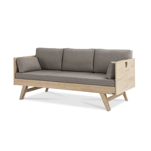 Sofá-cama - NOTTE - Kiteen Huonekalutehdas Oy - contemporâneo / em tecido / cinza