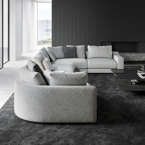Sofá modular - STONE - OLTA - contemporâneo / em tecido / em couro