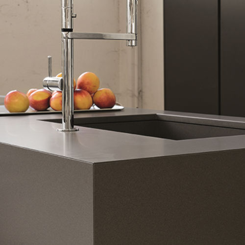 Tampo de bancada em pedra natural - PACIFIC GREY - Marmotex SRL - da linha comercial / para cozinha / cinza