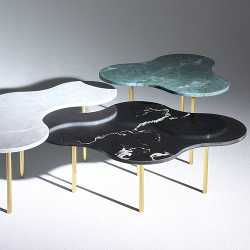 Mesa de centro contemporânea - CAMO - NEOCRAFT GmbH - em vidro / em latão / em mármore