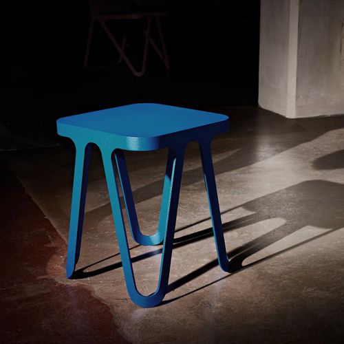 Banqueta contemporânea - LOOP - NEOCRAFT GmbH - em alumínio / preta / branca