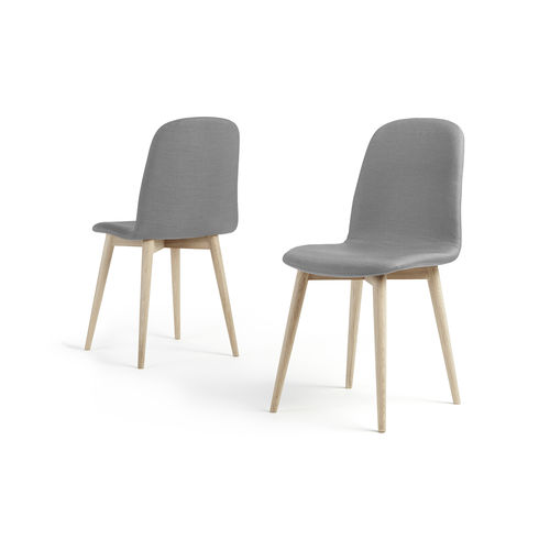 Cadeira de sala de jantar de design escandinavo - BASIC 2 CLASSIC - PBJ Mobler ApS - para ambiente interno / em tecido / com base em madeira maciça