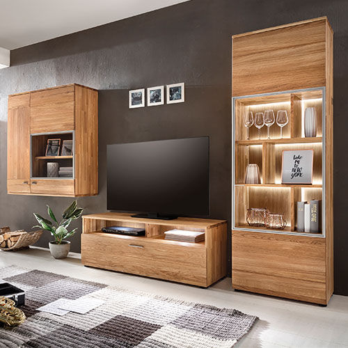 Móvel de parede contemporâneo para TV - NIZZA - Standard Furniture Factory Sarajevo - em madeira / modular
