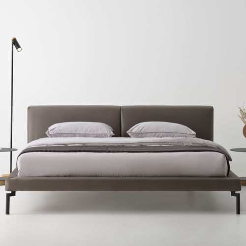 Cama de casal - CANELLI - ZEGEN - contemporânea / estofada / com cabeceira