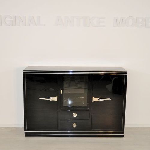 Buffet aparador alto - OAM00324 - Münsterland Gruppe GmbH & Co. KG - Art Déco / em madeira laqueada / em ébano de Macassar
