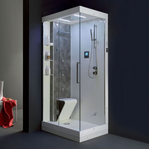 Cabine de banho em vidro - CENTO.00.80 - ilma srl - com portas de correr / de canto