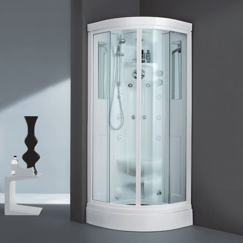 Cabine de banho em vidro - WOLLY A - ilma srl - com portas de correr / curva