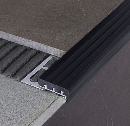 Testeira de degrau em alumínio - CERFIX PROSTEP SP - PROFILPAS - em PVC / antiderrapante