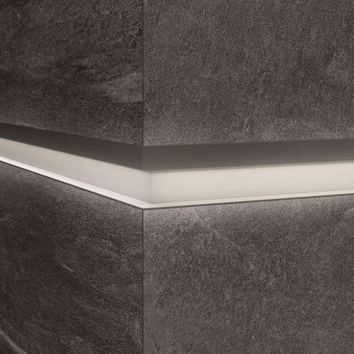 Rodapé branco - LQL-2 - PROFILPAS - cinza / metálico / retangular
