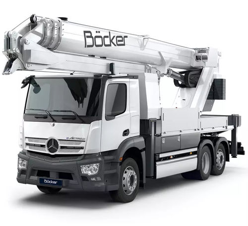 Guindaste montado em caminhão - AK 48 / AK 48e - Böcker Maschinenwerke GmbH - telescópico / com lança elevatória / hidráulico