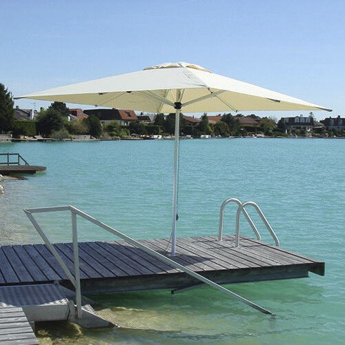 Ombrelone quadrado - PATIO PRO - Solero Parasols - central / em lona / em alumínio