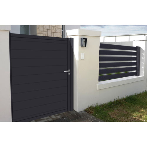 Portão de abrir - PRESTIGE CLASSIC: C475 - Style Doors S.A. - de correr / em alumínio / de réguas