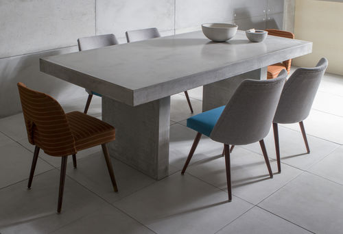 Mesa de jantar contemporânea - LET’S DINE - Living Concrete Ltd - em vidro / em concreto / retangular