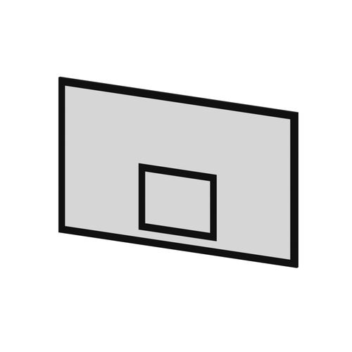 Tabela de basquete de fibra de vidro - S14530 - SODEX SPORT - em compensado / retangular / em branco e preto