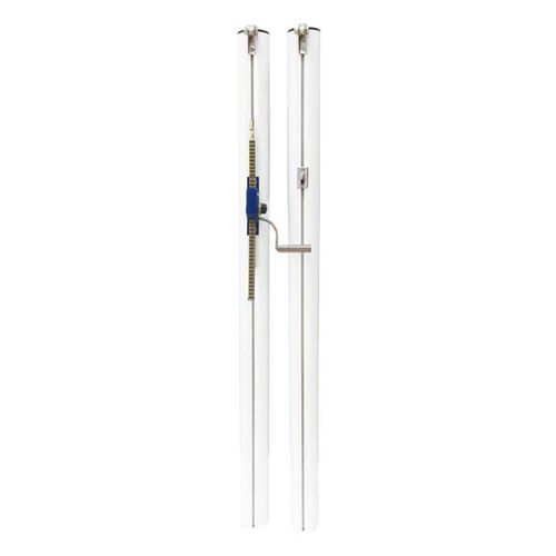 Poste de tênis para fixação em buchas no piso - S25233 - SODEX SPORT - em alumínio / branco / com pintura eletrostática