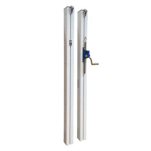 Poste de tênis para fixação em buchas no piso - S25214 - SODEX SPORT - em alumínio / branco / com pintura eletrostática