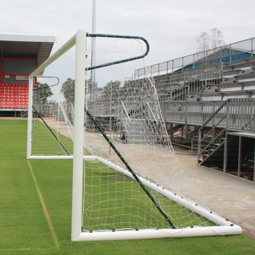 Trave de futebol em alumínio - S12288 - SODEX SPORT - transportável / branca / com pintura eletrostática