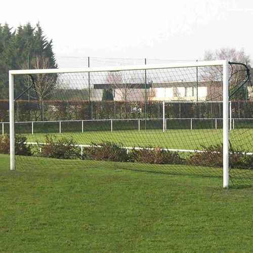 Trave de futebol em alumínio - S12132 - SODEX SPORT - para fixação em buchas no piso / branca / com pintura eletrostática