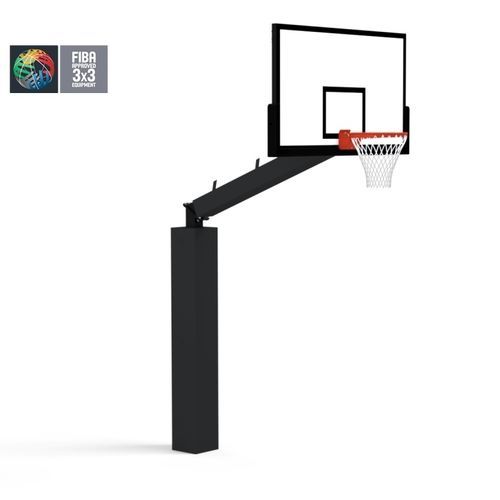 Tabela de basquete para ambiente externo - S14130PZN - SODEX SPORT - 3x3 / com base de fixação / de aço galvanizado