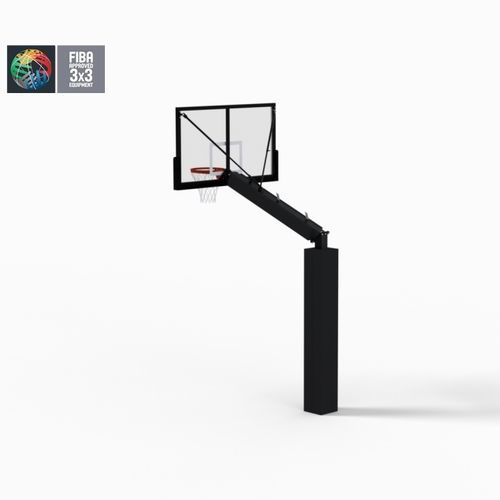 Tabela de basquete para ambiente externo - S14236PZN - SODEX SPORT - 3x3 / com base de fixação / de aço galvanizado