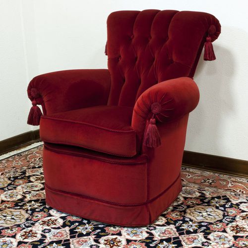 Poltrona de estilo - ASTERINA - VAMA Divani - em couro / em tecido / com encosto alto